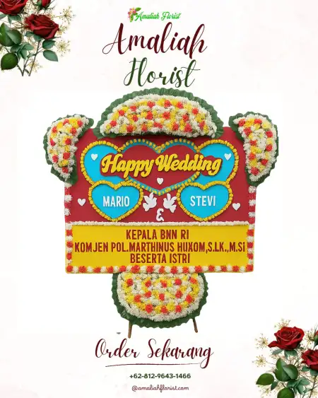 Papan Bunga Pernikahan Tikala Ares